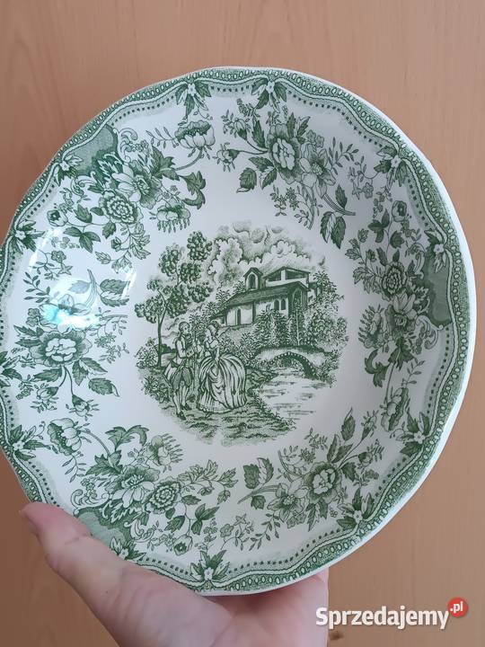 Miska salaterka zielona angielska porcelana Porcelana i szkło Gorlice