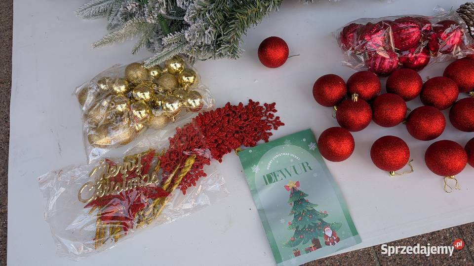 Choinka sztuczna Dewur 180 ozdoby oświetlenie