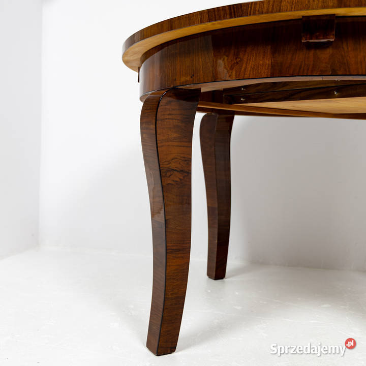 Okrągły Stół Art Deco Rozkładany Polska 19451960 Meble Swarzędz