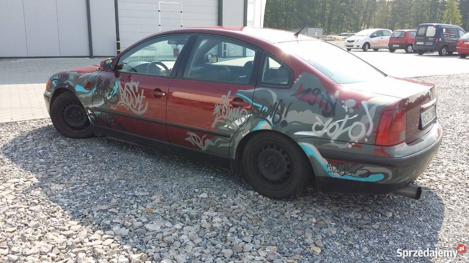 VW Passat B5 19TDI Gwint gleba graffiti sedan Sedan / Limuzyna Samochody osobowe małopolskie Czernichów