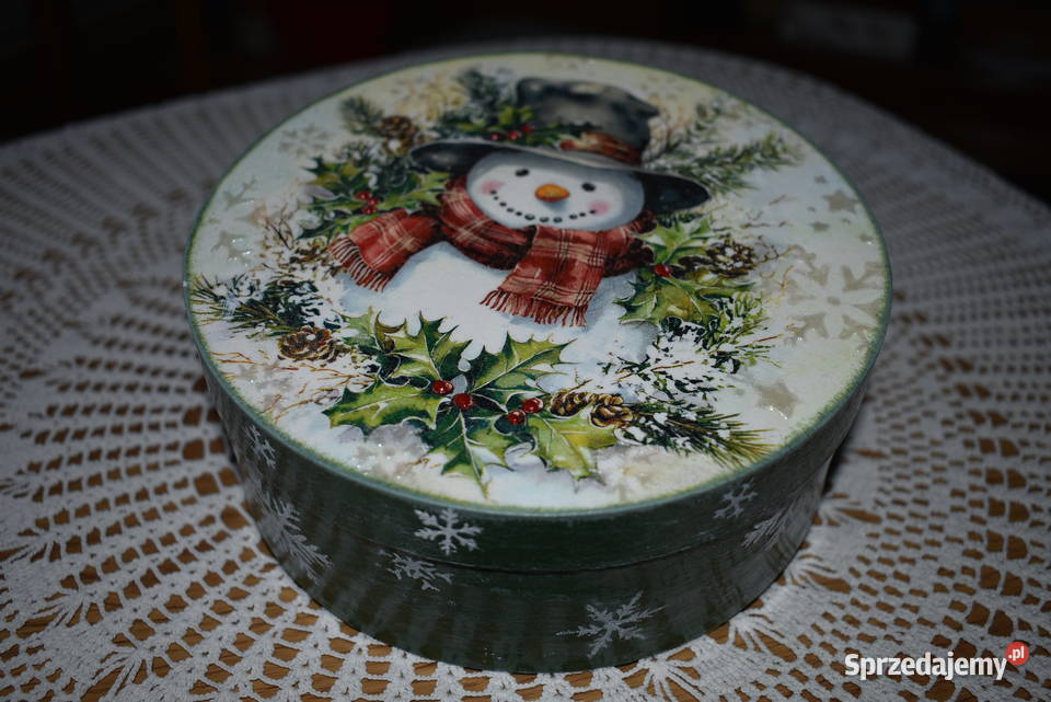 Ozdobne pudełko rekodzieło decoupage Warszawa