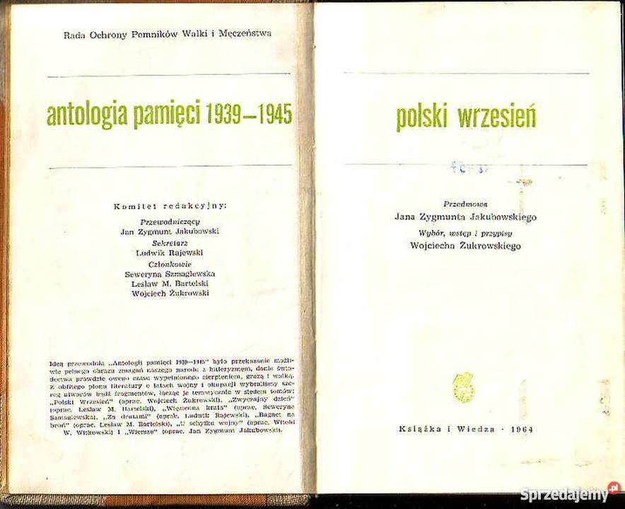 0342 POLSKI WRZESIEŃ ANTOLOGIA PAMIĘCI 939 1945 Czyrna sprzedam