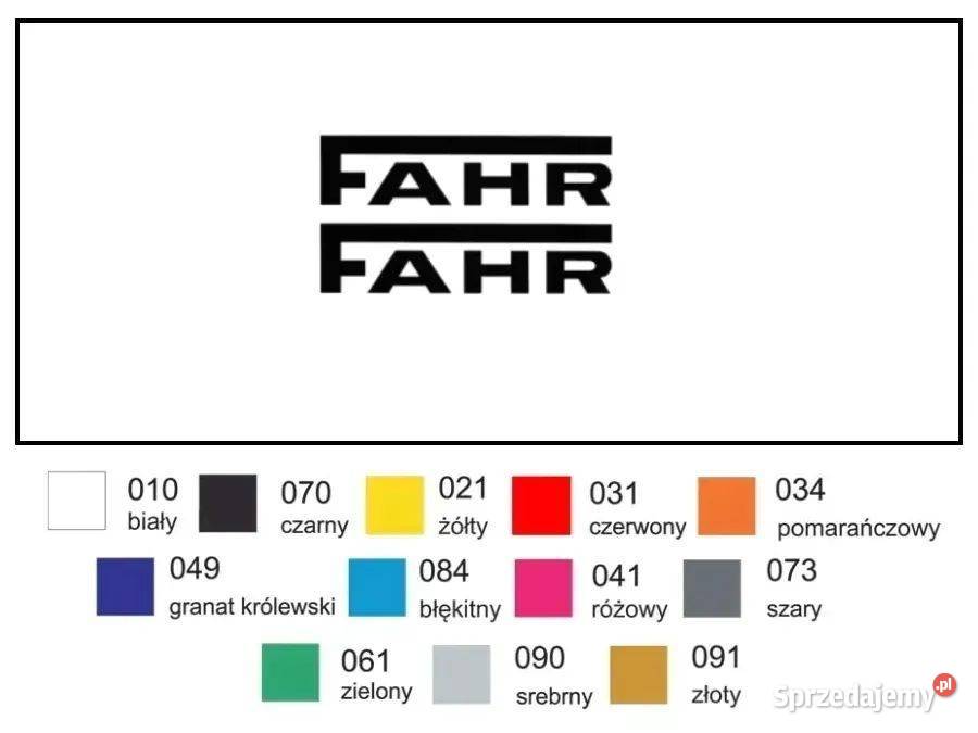 Naklejka wlepka FAHR 49 2 Zamiennik