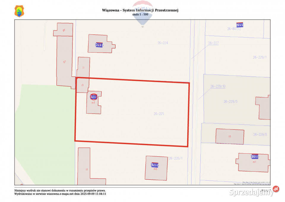 Działka usługowa 2100m2 Zakręt 5 minut Warszawy siatka mazowieckie sprzedam