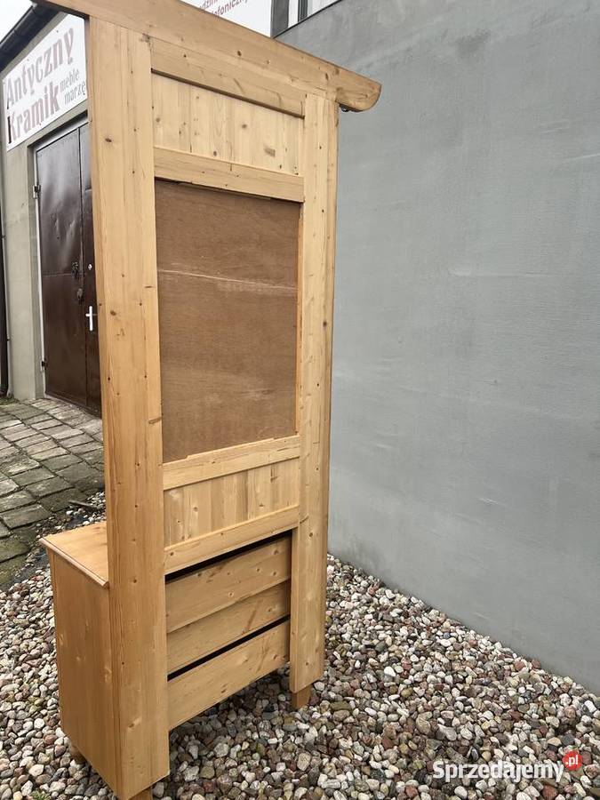 Drewniana garderoba 3w1 Lustro wieszak i komoda Ostrów Mazowiecka