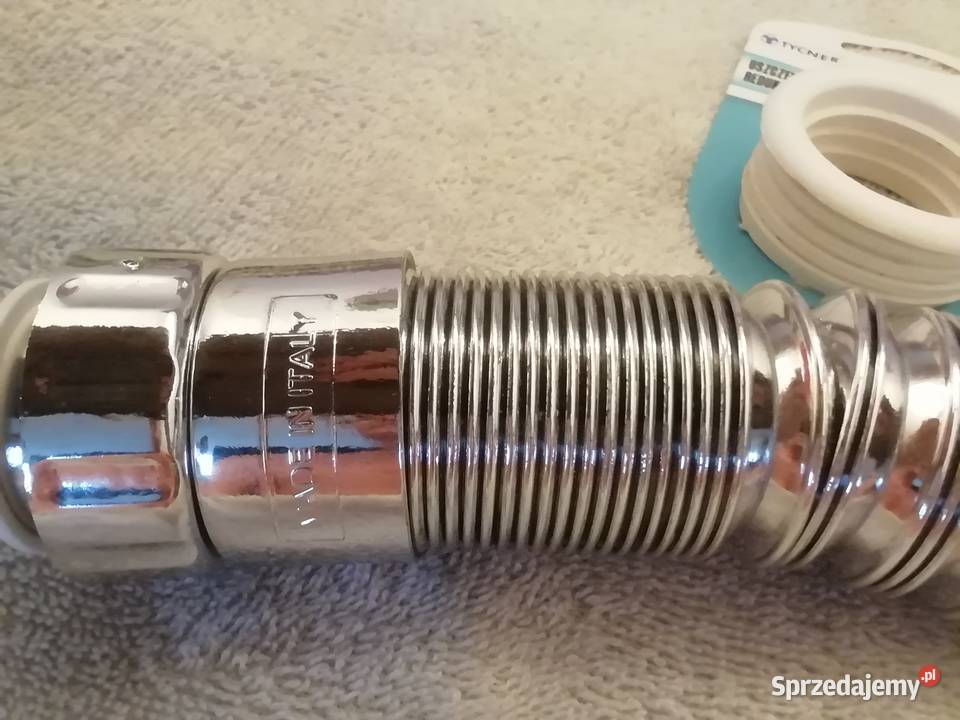 Syfon elastyczny chromowany włoski z uszczelkami Pozostałe mazowieckie Warszawa