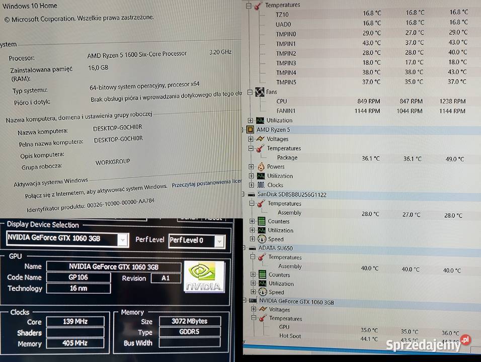 komputer PC RYZEN 5 1600 Mstów