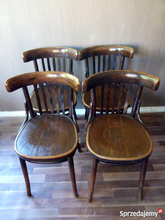 THONET 4 gięte krzesła Thonet Vintage Retro Loft Lublin
