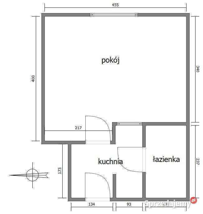 Mieszkanie na sprzedaż Kraków Aleja Pokoju 24m2 18000zł/m2