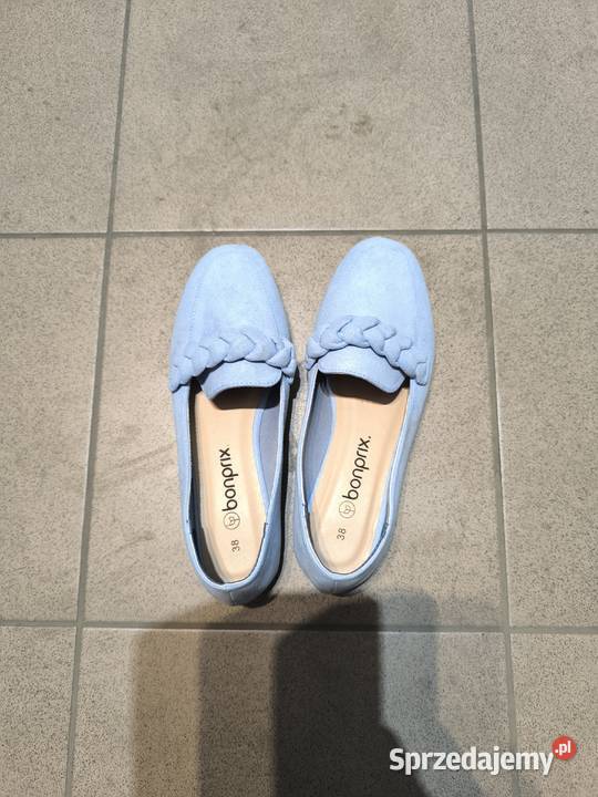 BALERINY Loafersy z plecionym paskiem BONPRIX 38 Kamień Pomorski