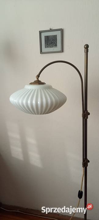 Wysoka mosiężna lampa podłogowa z ruchomym Skierniewice