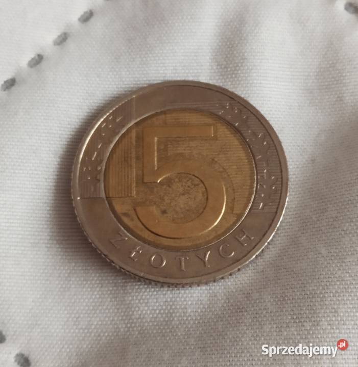 5 złotówka z defektem mennicy Numizmatyka Warszawa
