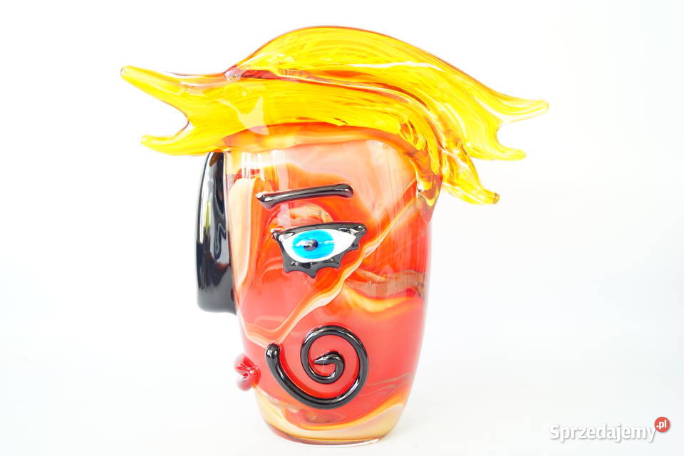 Figurka Murano style WAZON twarz design Gizałki