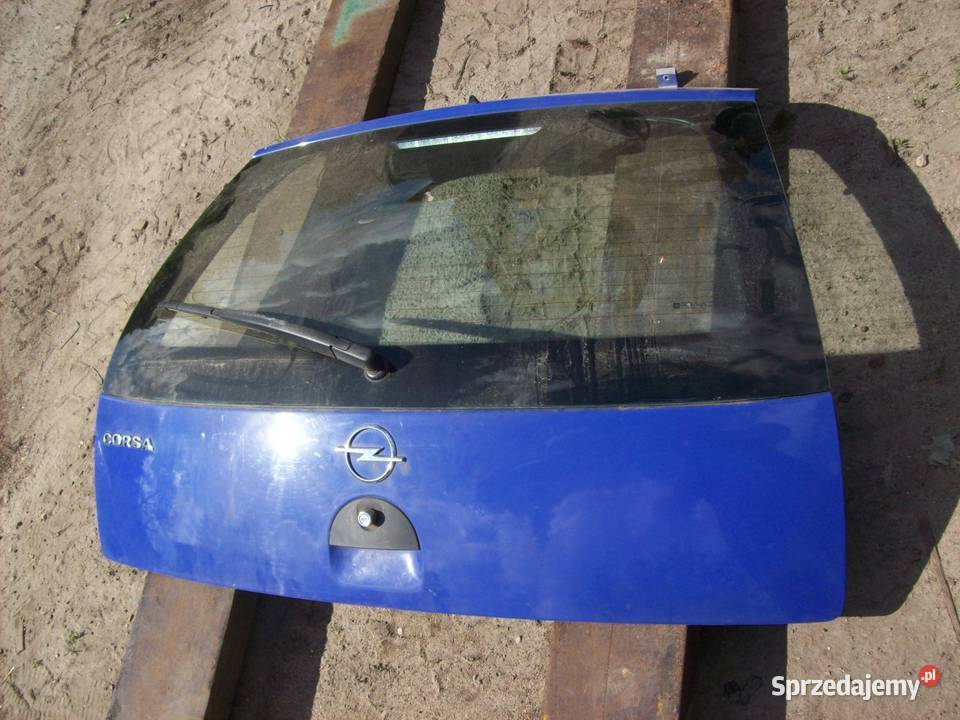 Corsa C 3D Tylna klapa z szyba niebieska Mińsk Mazowiecki