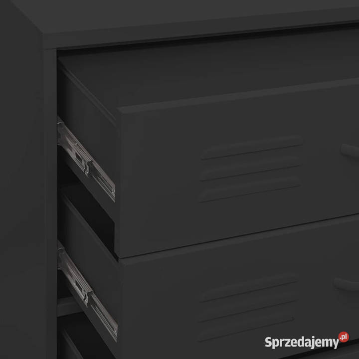 Szafka z szufladami czarna 80x35x1015 stalowa Warszawa sprzedam