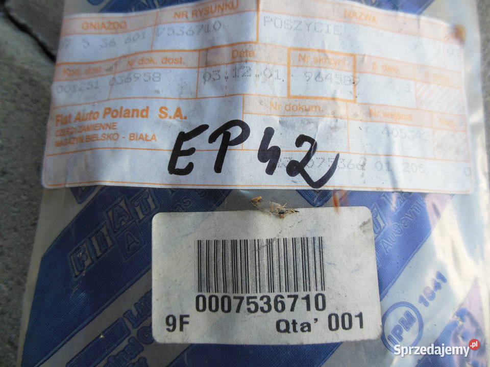 PLASTIK SŁUPKA C PRAWY WEWNĘTRZNY 7536710 FIAT Pozostałe Kozy sprzedam