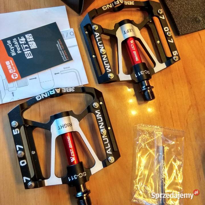 Pedały rowerowe platformowe na łożyskach Świebodzice sprzedam