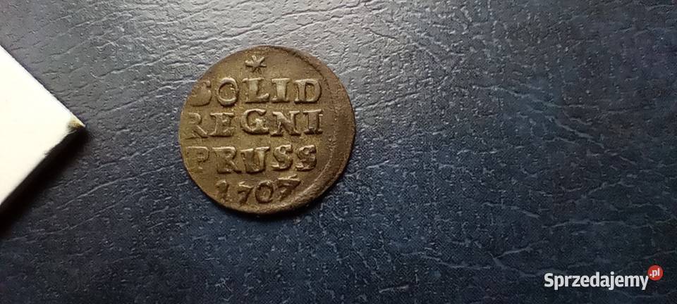 Stare monety 1 szyling 1707 Niemcy srebro Numizmatyka Lesko