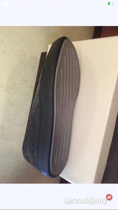 Mokasyny Clarks zielone skórzane 38 skóra wielkopolskie Poznań