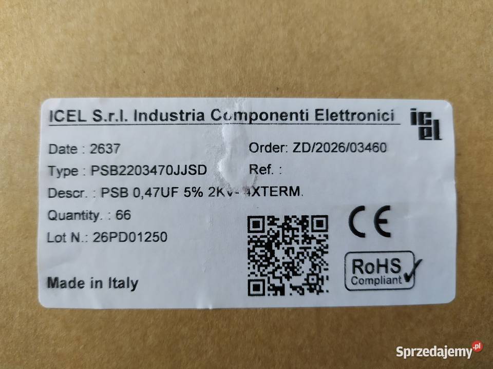 047uF 5 2kV PSB2203470JJD ICEL Italia
