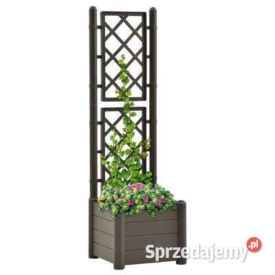 vidaXL Skrzynia na rośliny z trejażem 43x43x142