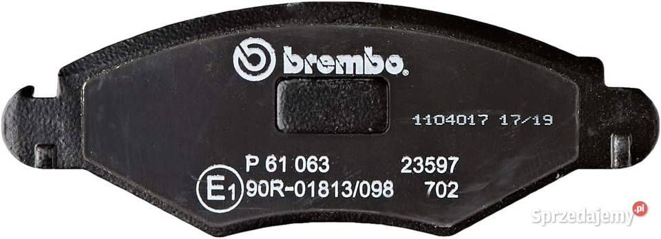 BREMBO P61063 KLOCKI HAMULCOWE PRZÓD CITROEN Szczerbice