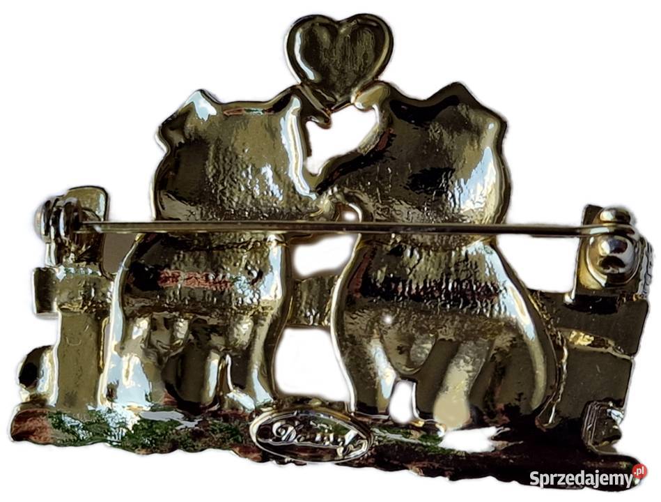 DANECRAFT ARTYSTYCZNA BROSZKA VINTAGE ZAKOCHANE pozłacane Częstochowa sprzedam