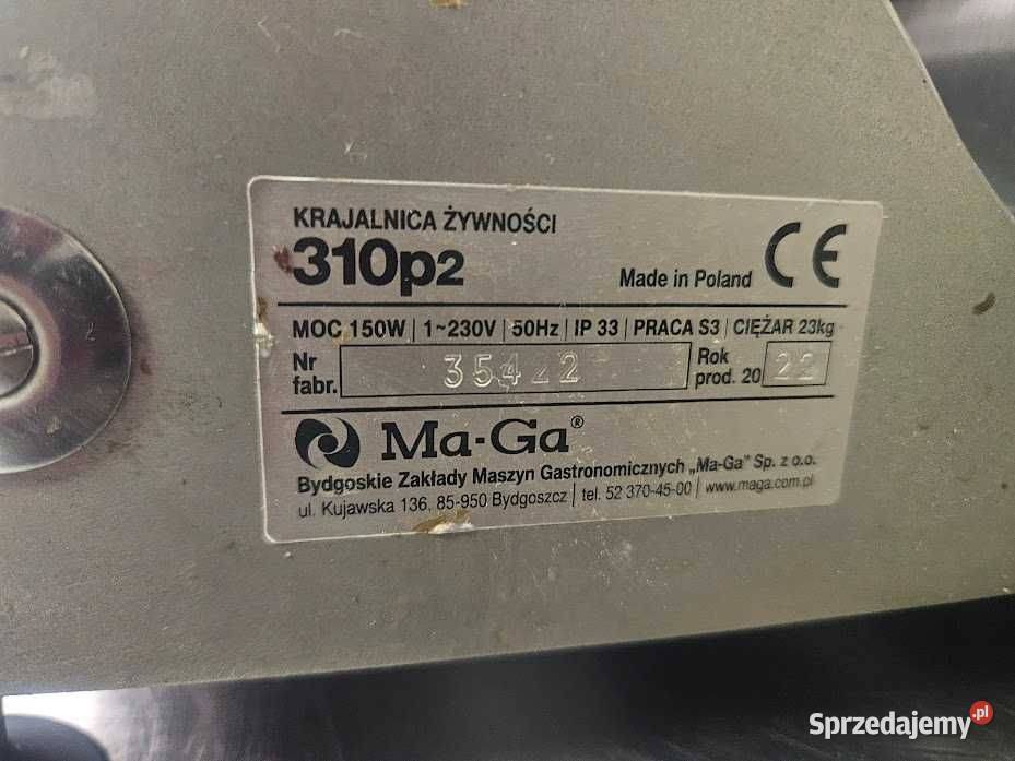 Krajalnica do wędlin i sera MaGa 310p2 używana śląskie Góra
