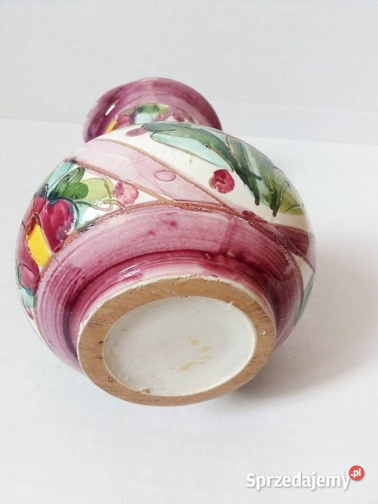 dzbanek vintage włoska ceramika ręcznie malowana Częstochowa