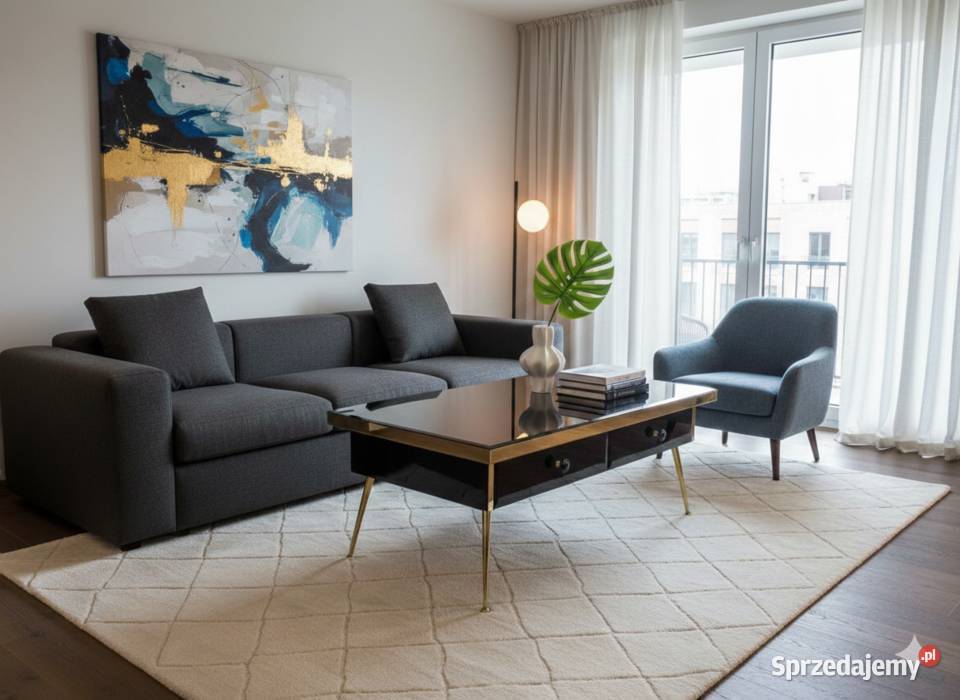 Stolik Kawowy GLAMOUR 100x60 Złote Lustro Czarny Stoliki kawowe i ławy Kępno