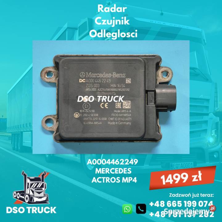A0004462249 Radar distronic czujnik modul Układ elektryczny, zapłon Zawichost