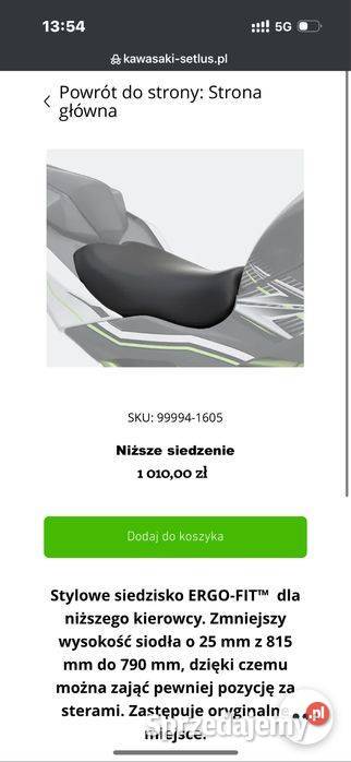 Kawasaki Z125 Ninja 125 Siedzenie Kierowcy Poznań