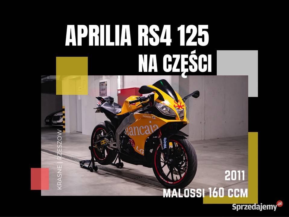 Aprilia RS4 125 2011 NA CZĘŚCI garażowany Krasne