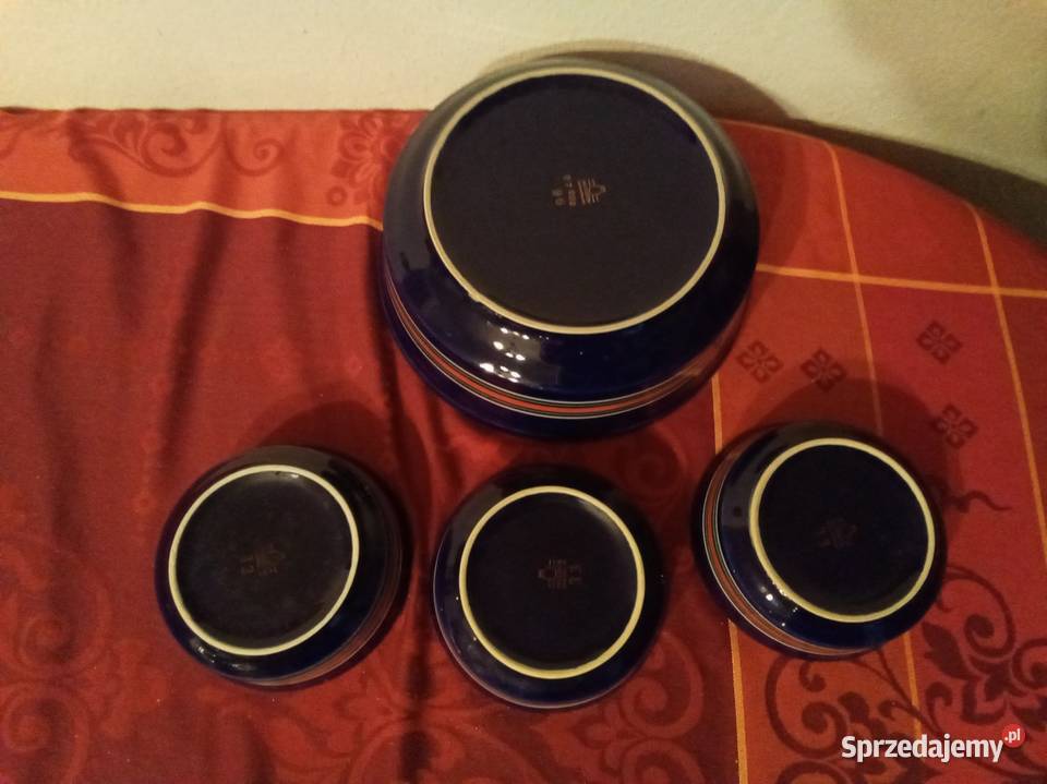 Miski waza na zupę porcelit Pruszków granatowe w mazowieckie Warszawa