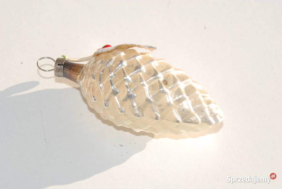 Stara bombka ozdoba szyszka rękodzieło antyk Cieszyn