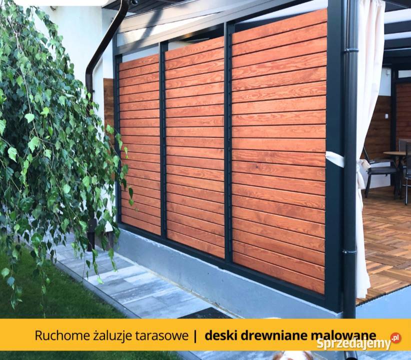 Ruchome Żaluzje Tarasowe Drewniane Stęszew