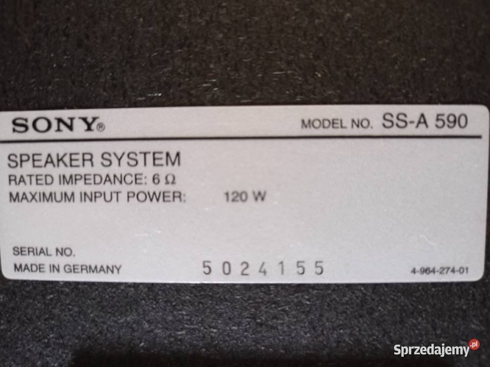 Kolumny SONY 120 Watt Drawski Młyn
