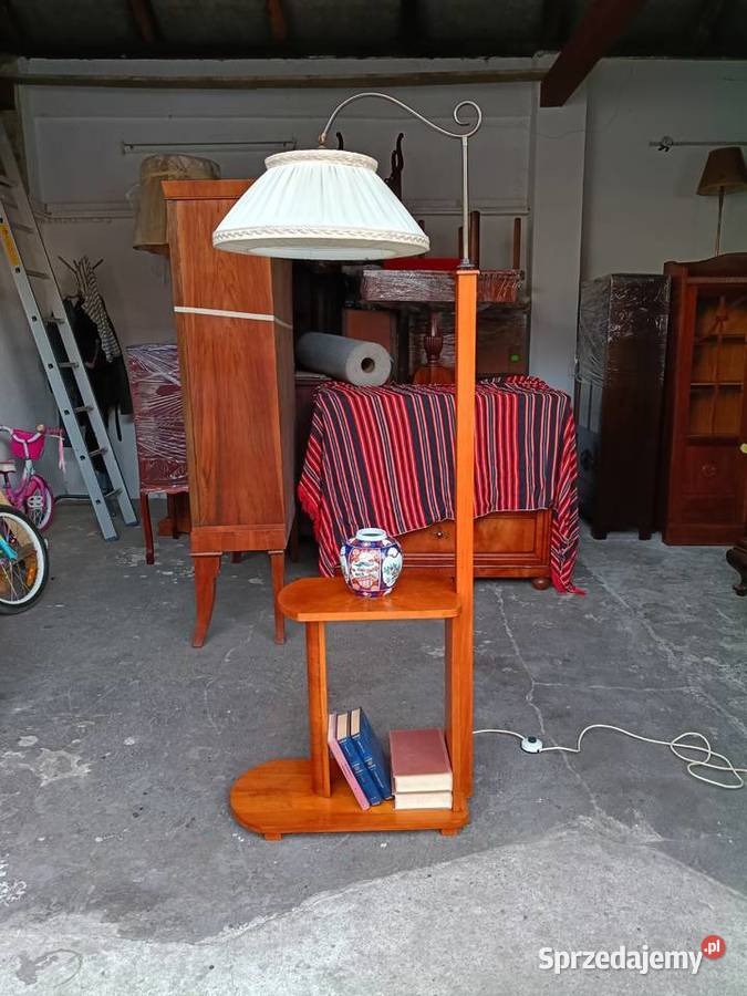Lampa podłogowa ArtDeco z wbudowanym stolikiem z Suchorzew