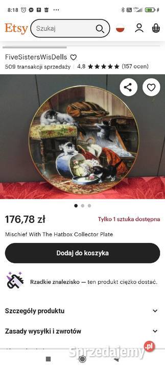 Rarytas kolekcjonerski The Victorian Cat Pabianice sprzedam