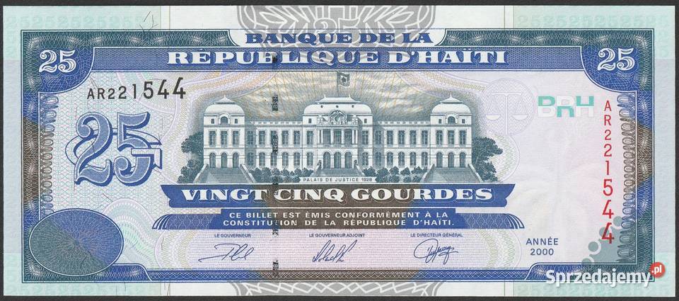 HAITI 25 gourdes 2000 STAN BANKOWY UNC sprzedam