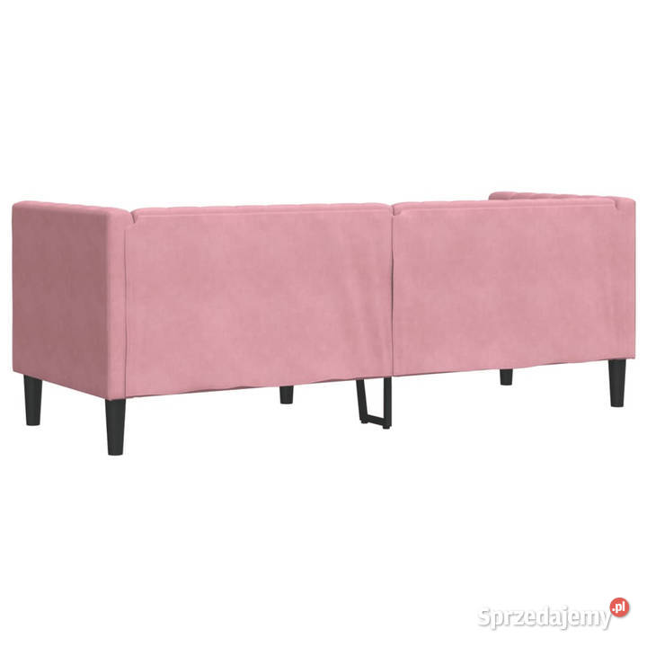 Sofa Chesterfield z wałkami trzyosobowa różowa Sofy i kanapy Warszawa