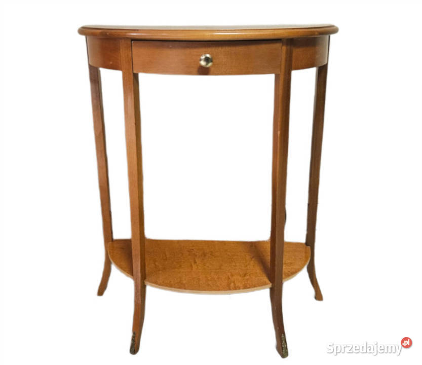 Półokrągła drewniana konsola stolik 4 nóżki Konsole Pszczyna sprzedam