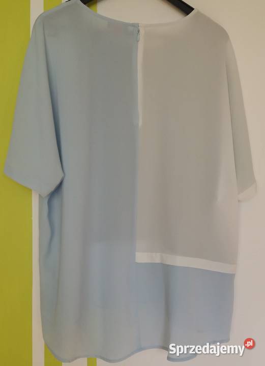 XXL Trójkolorowa elegancka tunika bluzka na
