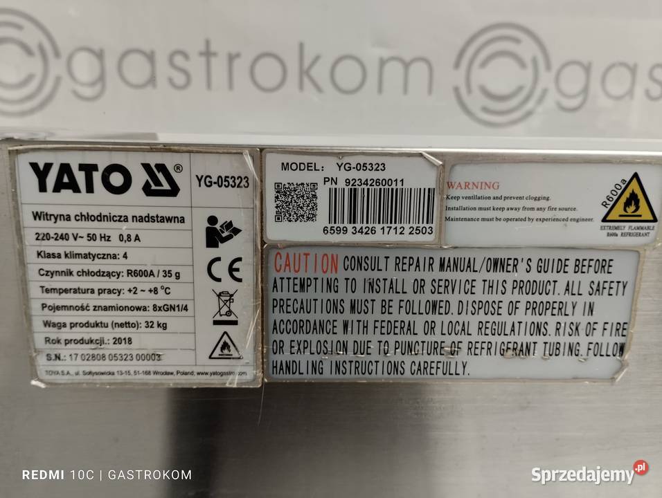 Nadstawka chłodnicza Yato YG05323 8 x 14 GN Wrocław