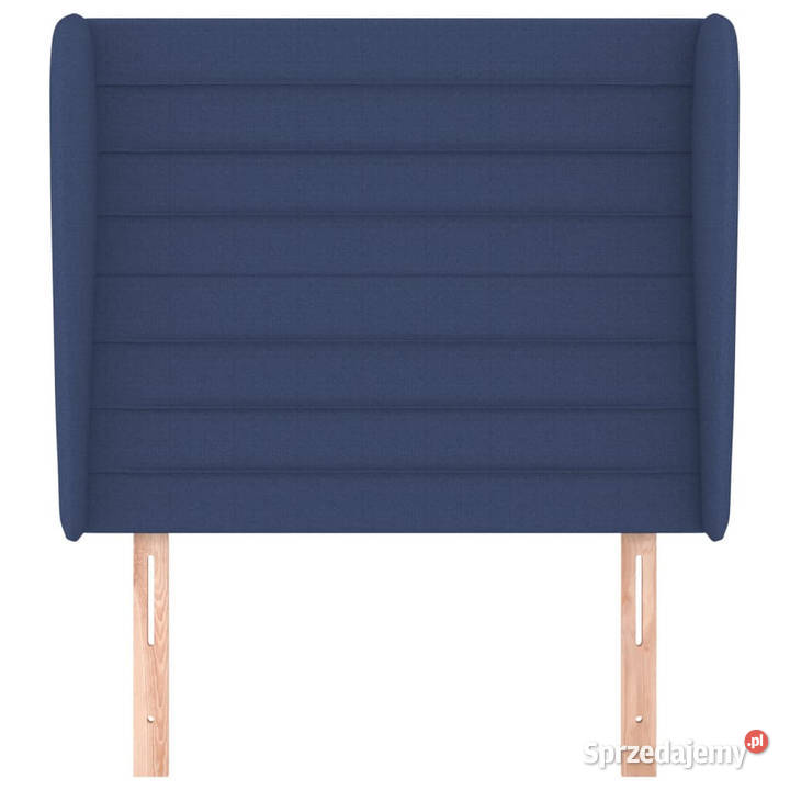 Zagłówek uszak niebieski 83x23x118128 tkanina