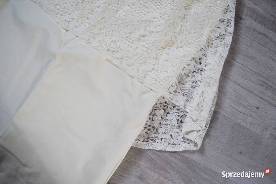 Sukienka BodyFlirt Elegancka kremowa M koronka Toruń