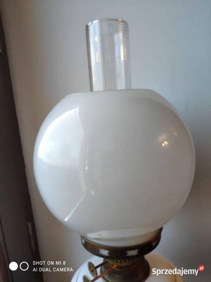 Wiktoriańska żeliwna angielska lampa naftowa 4 Kraków