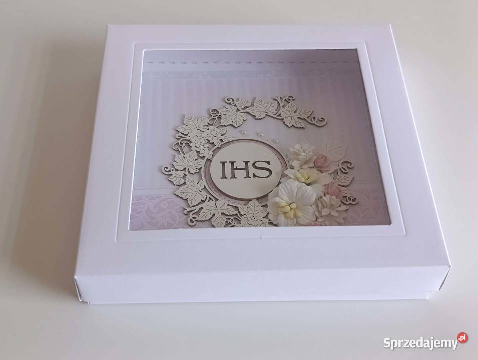 Kartka w pudełku Komunia Święta handmade 5 Łódź