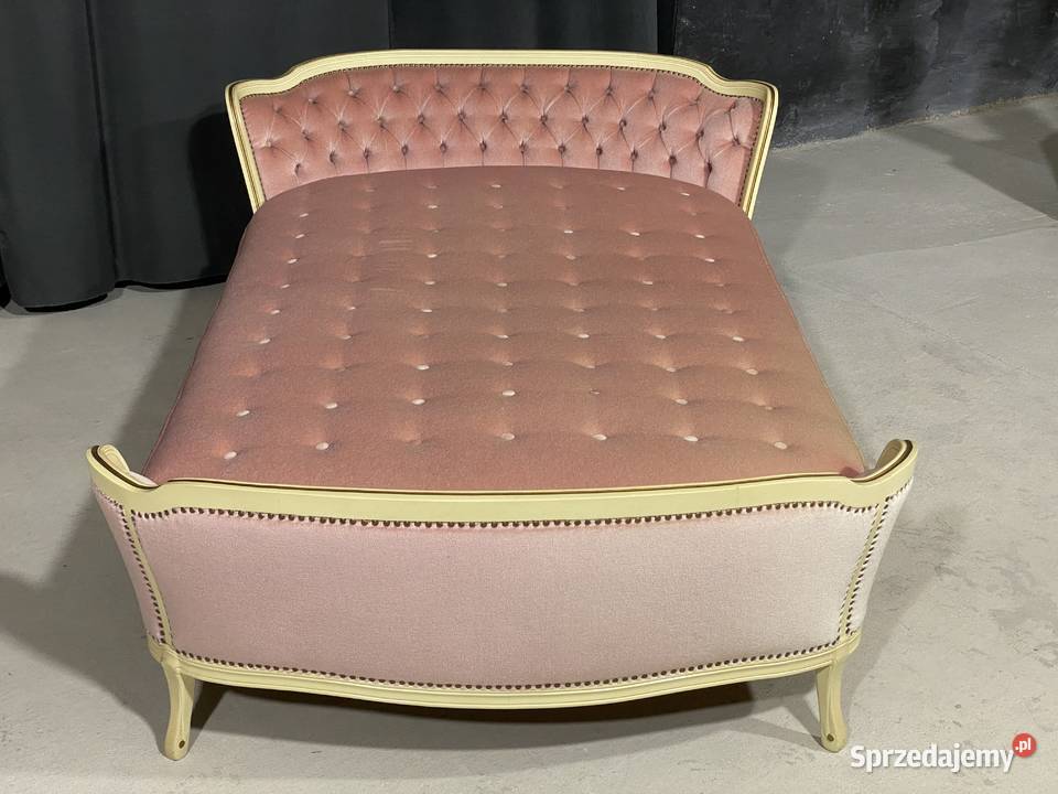 Łóżko w stylu Ludwika XV ecru 120x190 Gryfice