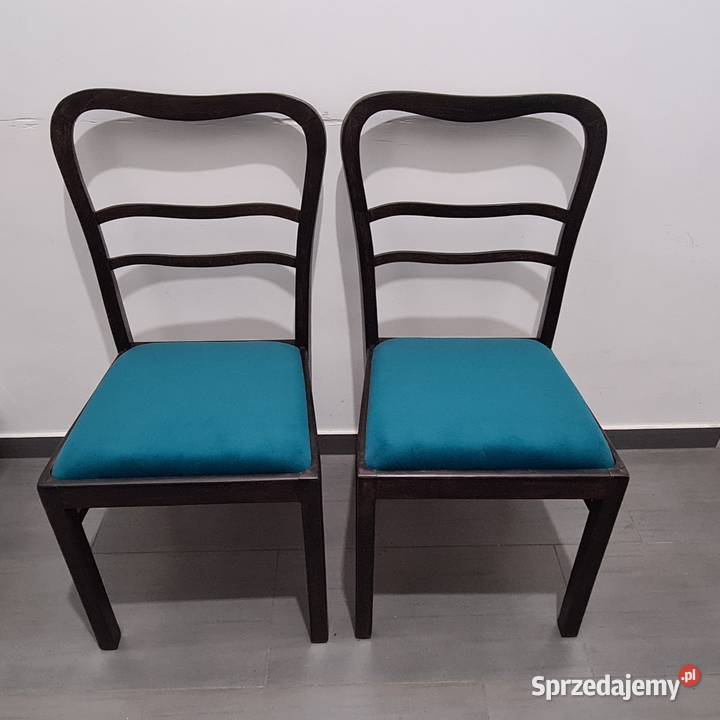 2 krzesła z lat 50 po renowacji